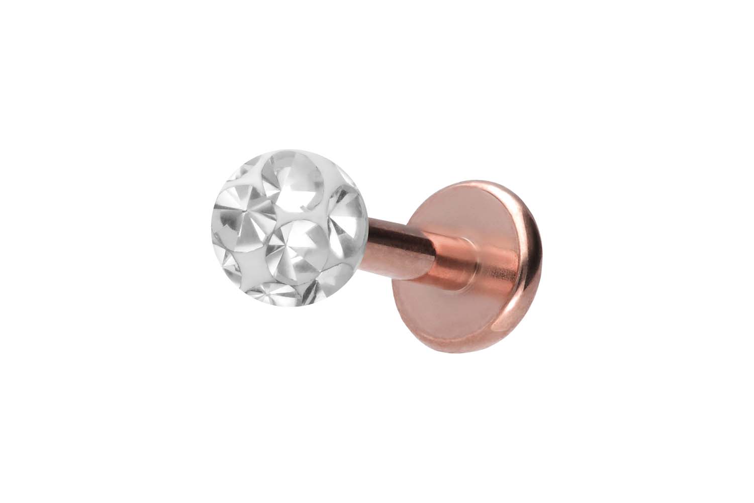 Titan Labret Piercing mit Innengewinde EPOXY-KUGEL